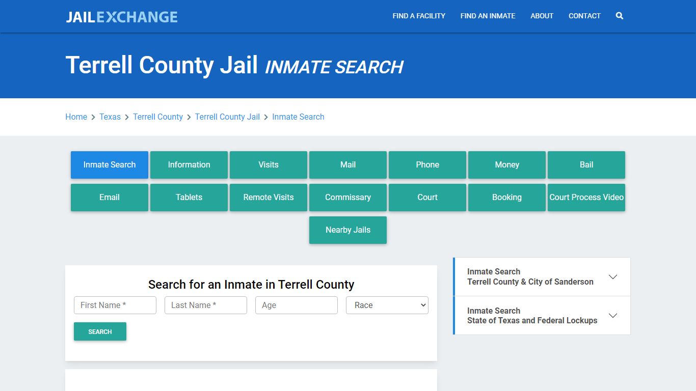 Terrell County Jail, TX Inmate Search: Roster & Mugshots