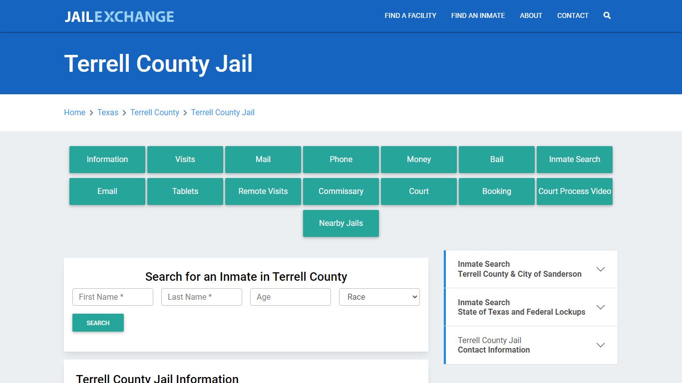 Terrell County Jail Roster Lookup, TX, Inmate Search