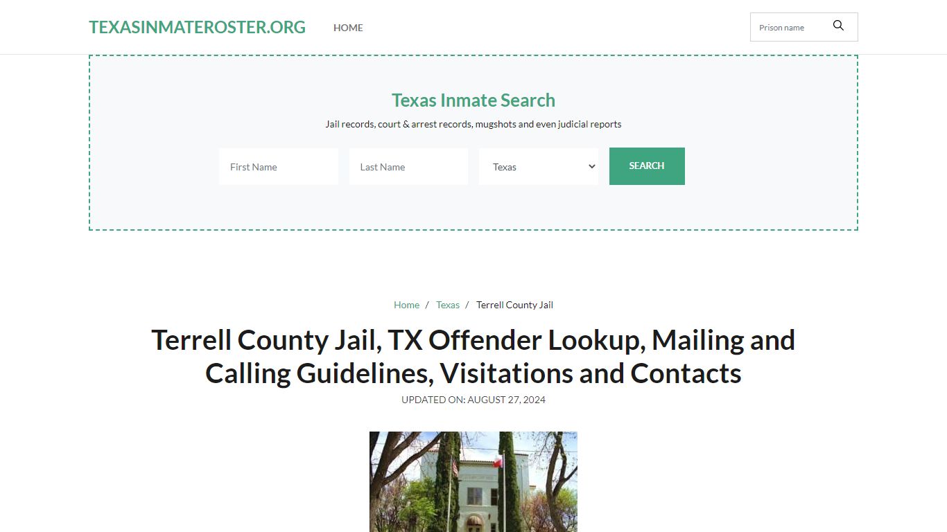 Terrell County Jail, TX: Inmate Search Options, Visitations, Contacts